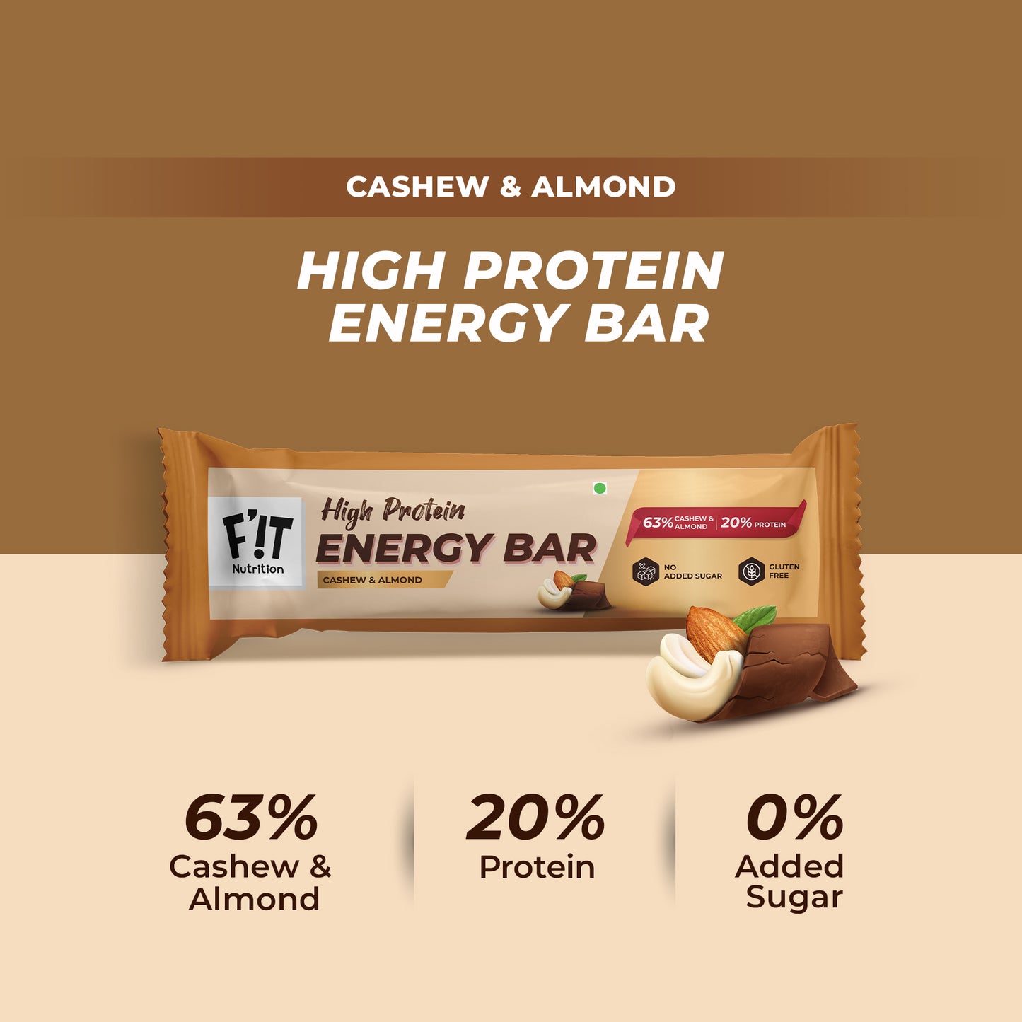Cashew Almond Energy Bar - Pack of 5