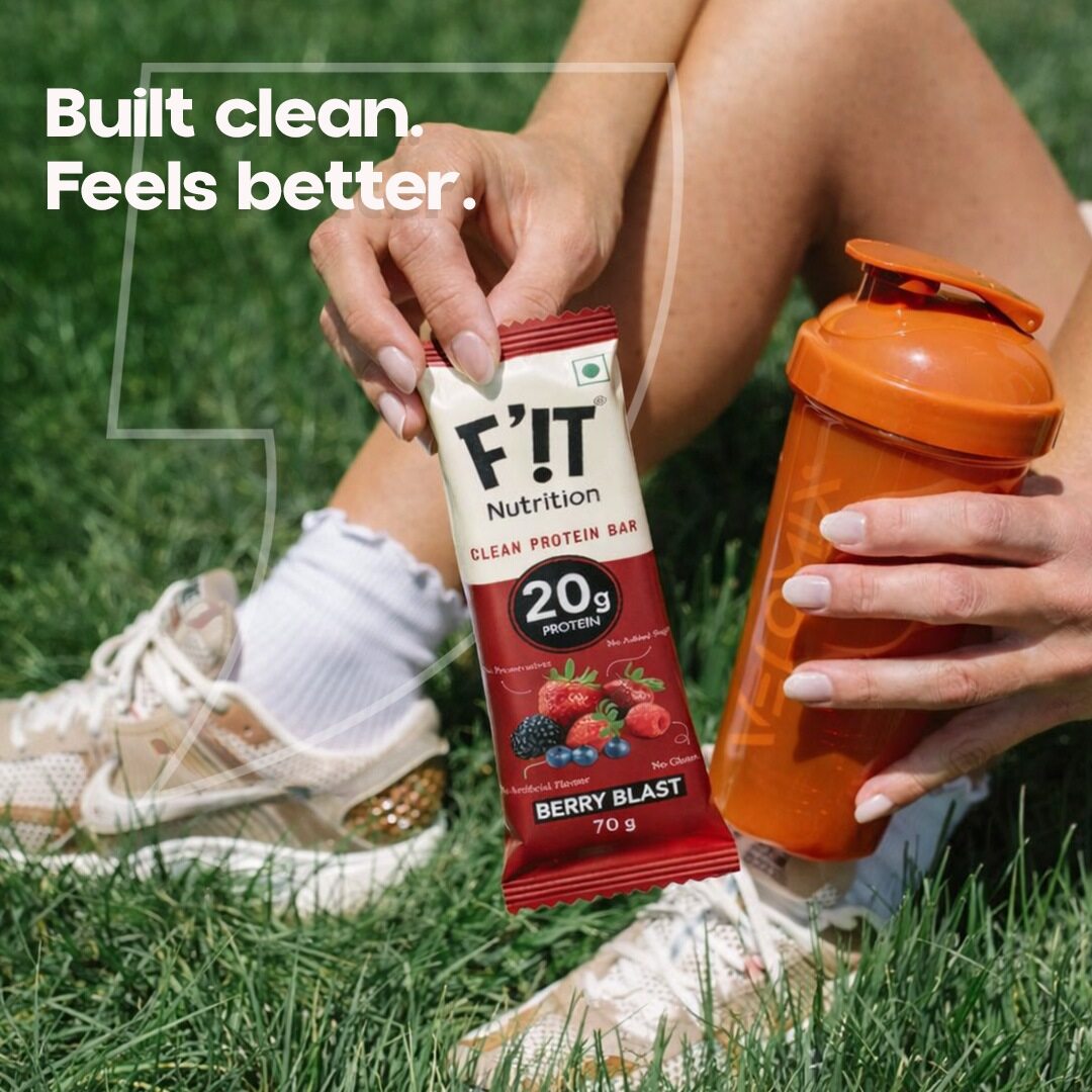 Berry Blast High Protein Bar - 20g Protein (Pack of 70gX10) | Made with 7 Simple Ingredients