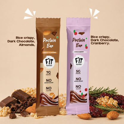 All in One Trial pack - 20g Protein Bars(3 pcs), Energy Bars(3 pcs), Mini Protein Bars(2 pcs) & Cookies(2 pcs)