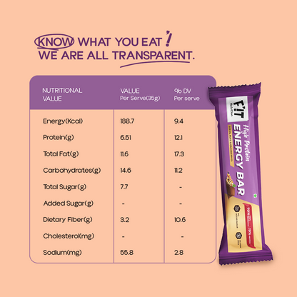 Assorted Energy Bar - Pack of 6 (Each variant 2 pcs)