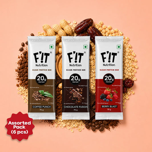 Assorted 20g Protein Bar - Pack of 70g x 6 (Each variant 2 pcs)