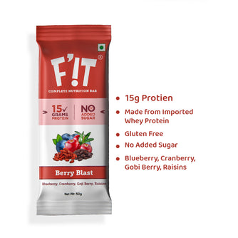 Berry Blast Whey Protein Bar, Pack of 1