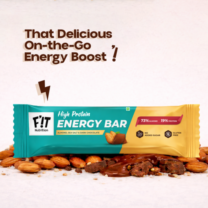 Almonds, Sea Salt & Dark Chocolate Energy Bar - Pack of 5