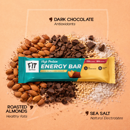Almonds, Sea Salt & Dark Chocolate Energy Bar - Pack of 5