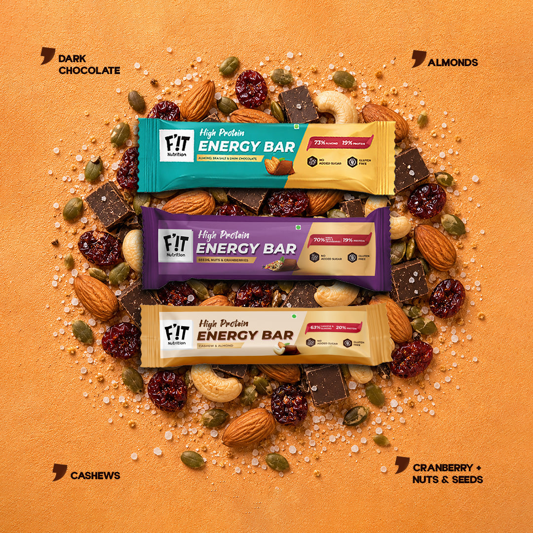 All in One Trial pack - 20g Protein Bars(3 pcs), Energy Bars(3 pcs), Mini Protein Bars(2 pcs) & Cookies(2 pcs)