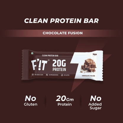 High Protein Bars Combo (Chocolate Fusion | Berry Blast | Roasted Coffee) - 20g Protein - Pack of 6