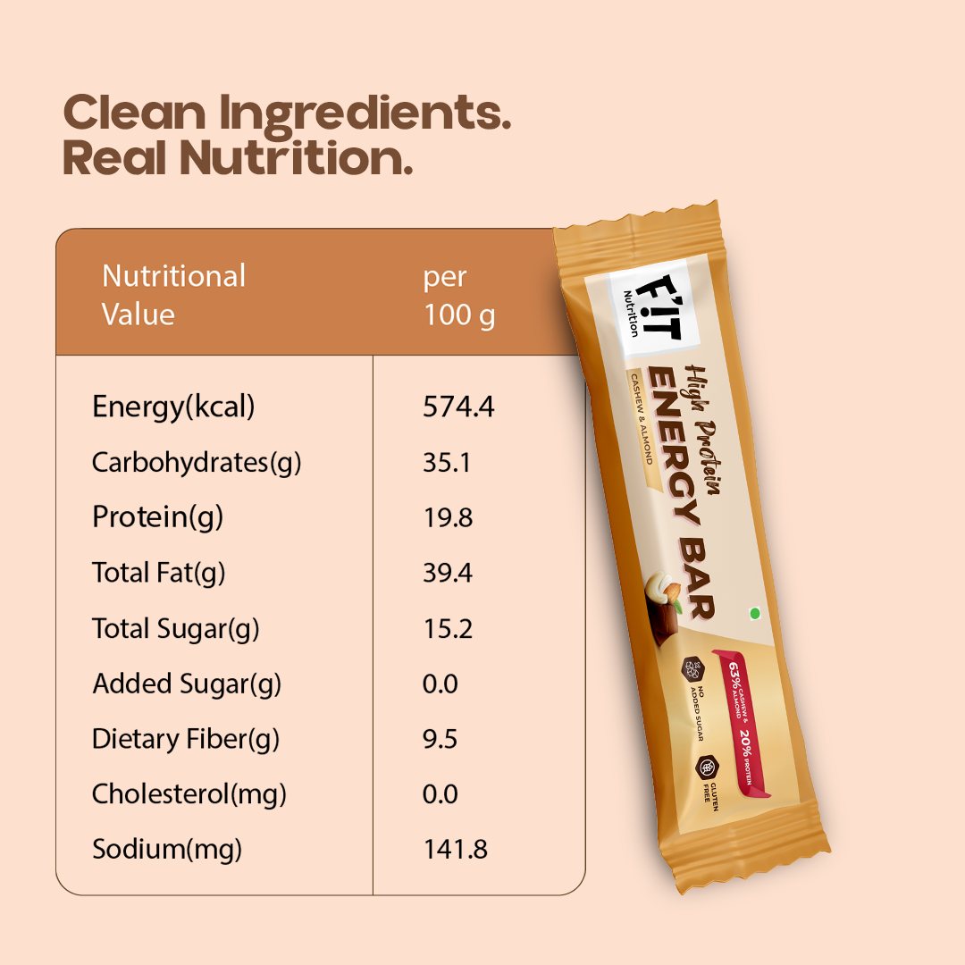 Cashew Almond Energy Bar - Pack of 5