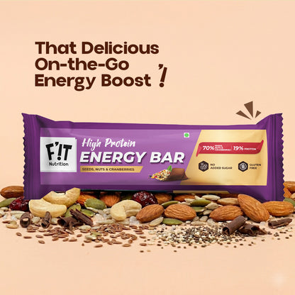 Seeds, Nuts & Cranberry Energy Bar - Pack of 5