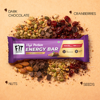 Seeds, Nuts & Cranberry Energy Bar - Pack of 5