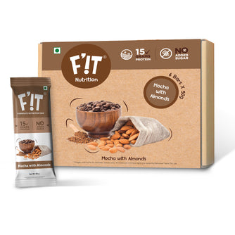 Mocha with Almond Whey Protein Bar, Pack of 6